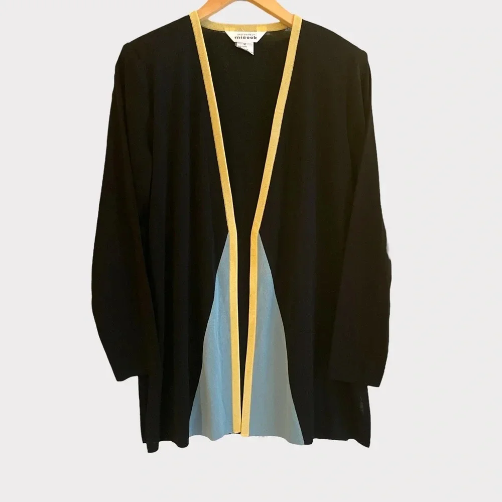 Misook color block cardigan size medium